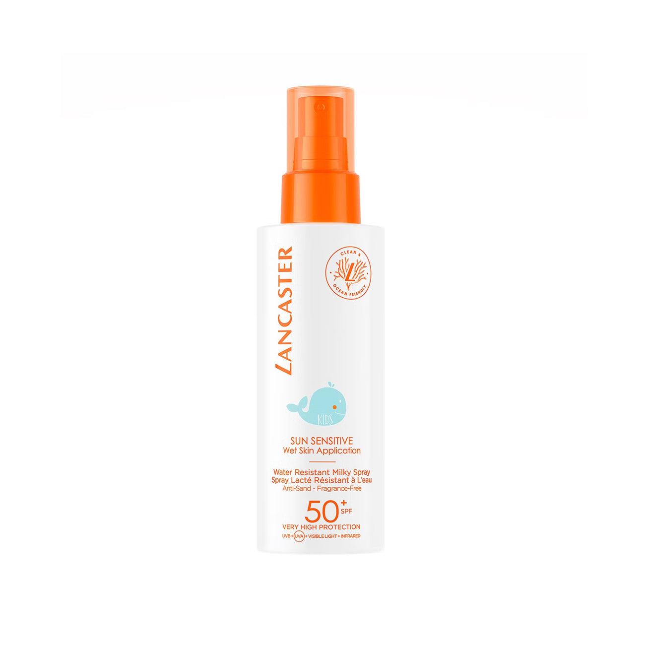 Lancaster Sun Sensitive Kids Wet Skin Application Water Resistant Milky Spray SPF50+ - Skin Society {{ shop.address.country }}