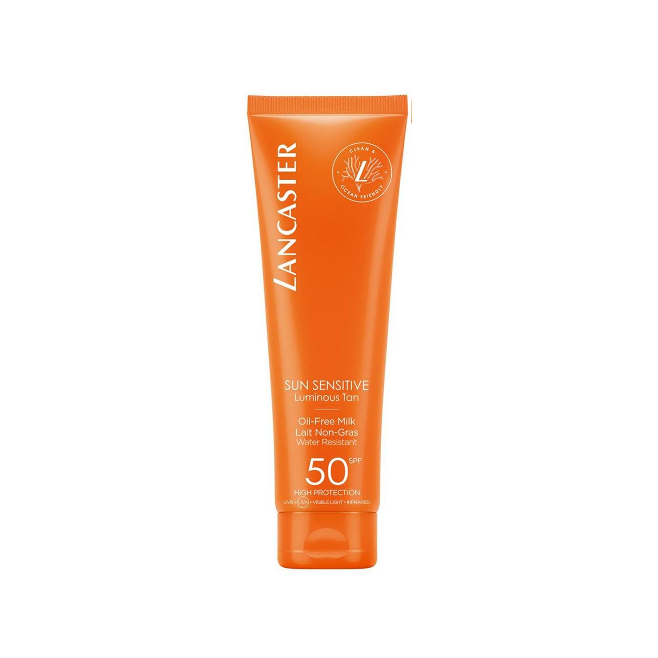 Lancaster Sun Sensitive Luminous Tan Oil-Free Milk SPF50 - Skin Society {{ shop.address.country }}
