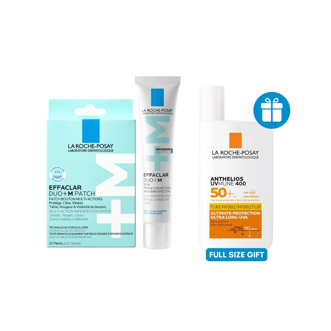 Effaclar Duo+M Acne Treatment 40ml & Effaclar Duo+M 3H Invisible Pimple Patch Offer