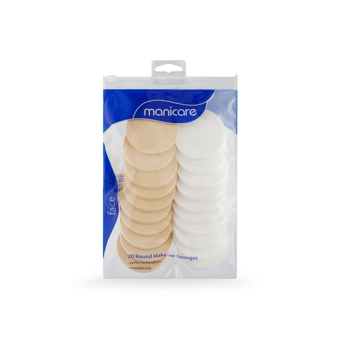 Manicare Round Make-Up Sponges - Pack of 20 - Skin Society {{ shop.address.country }}