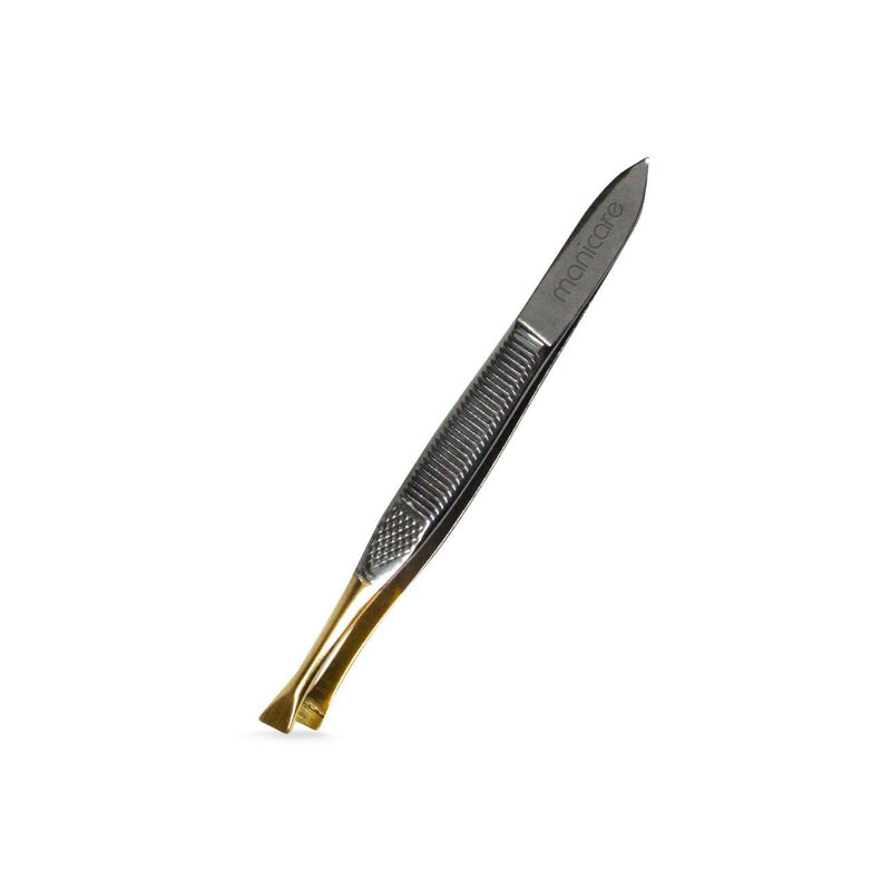 Manicare Slant Tweezers - Gold Tipped - Skin Society {{ shop.address.country }}