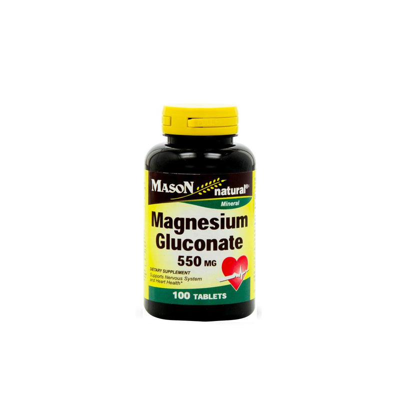 Mason Natural Magnesium Gluconate 550mg - Skin Society {{ shop.address.country }}