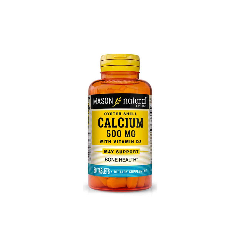 Mason Natural Oyster Shell Caclium 500mg with Vitamin D3 - Skin Society {{ shop.address.country }}
