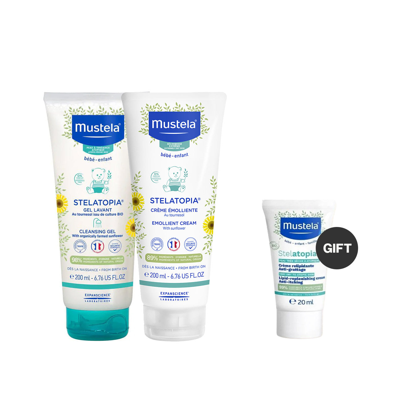 Stelatopia Cleansing Gel & Stelatopia Emollient Cream with Sunflower Offer