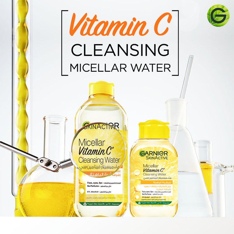 Vitamin C Micellar Water Facial Brightening Cleanser and Makeup Remover