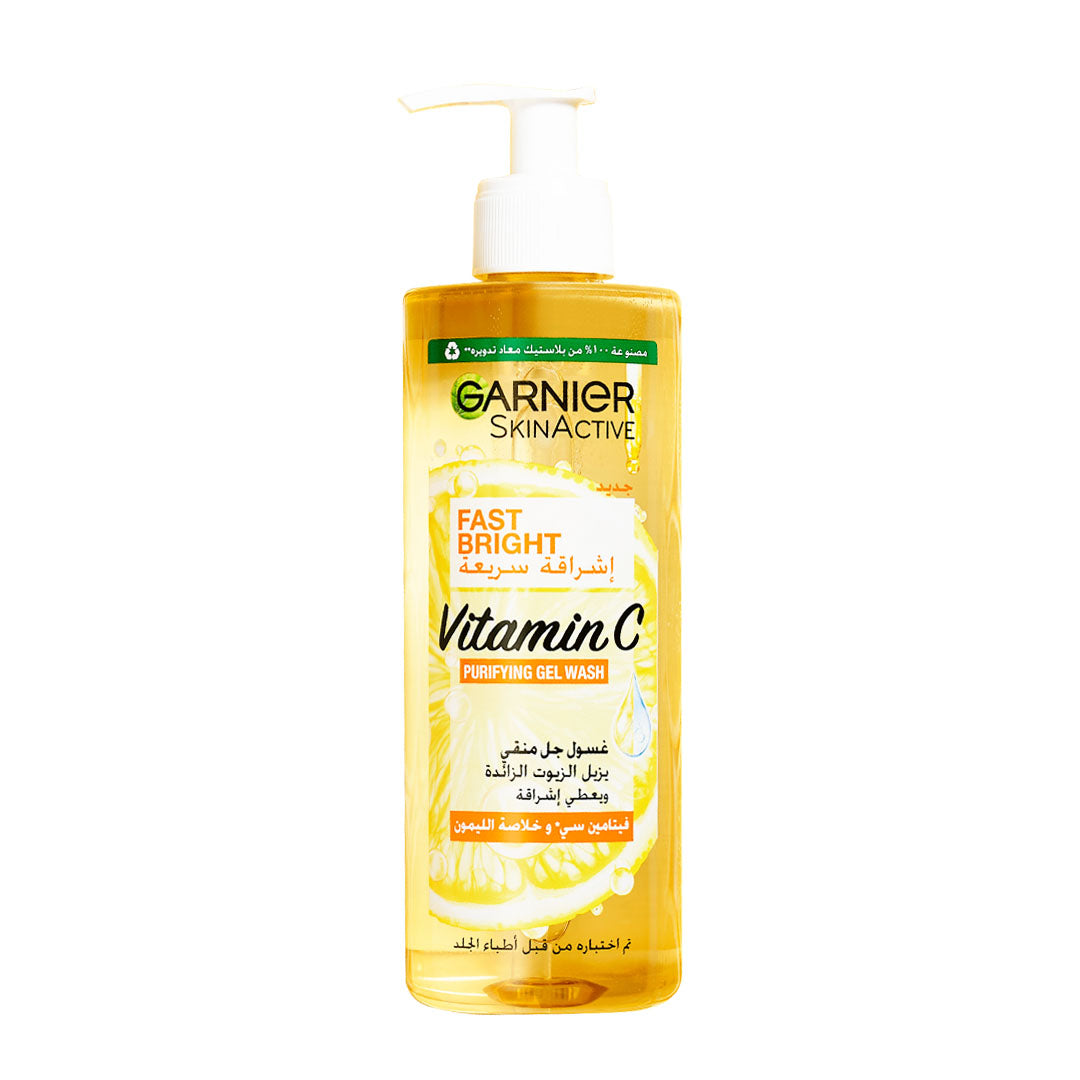 Garnier Fast Bright Vitamin C Brightening Purifying Face Gel Wash