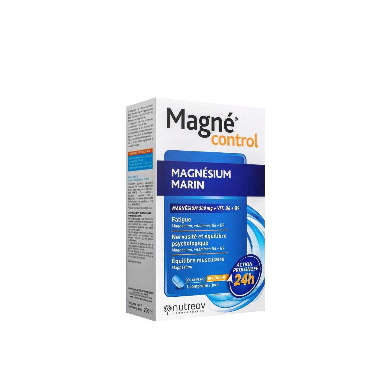 Nutreov Magné Control - Marine Magnesium, Vitamins B6 & B9 - Skin Society {{ shop.address.country }}
