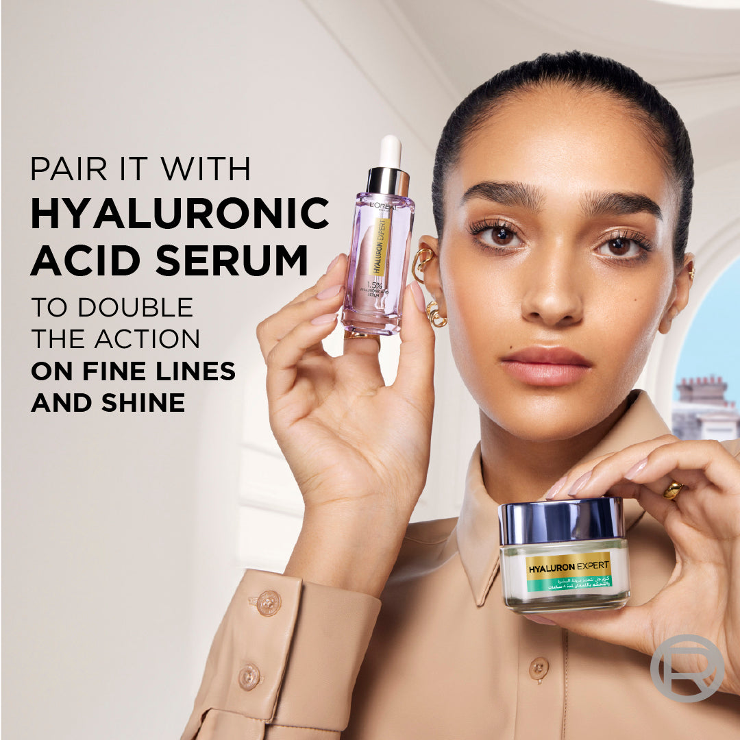 Hyaluron Expert Moisturiser and Anti-Aging 8h Shine Control Replumping Gel -Cream