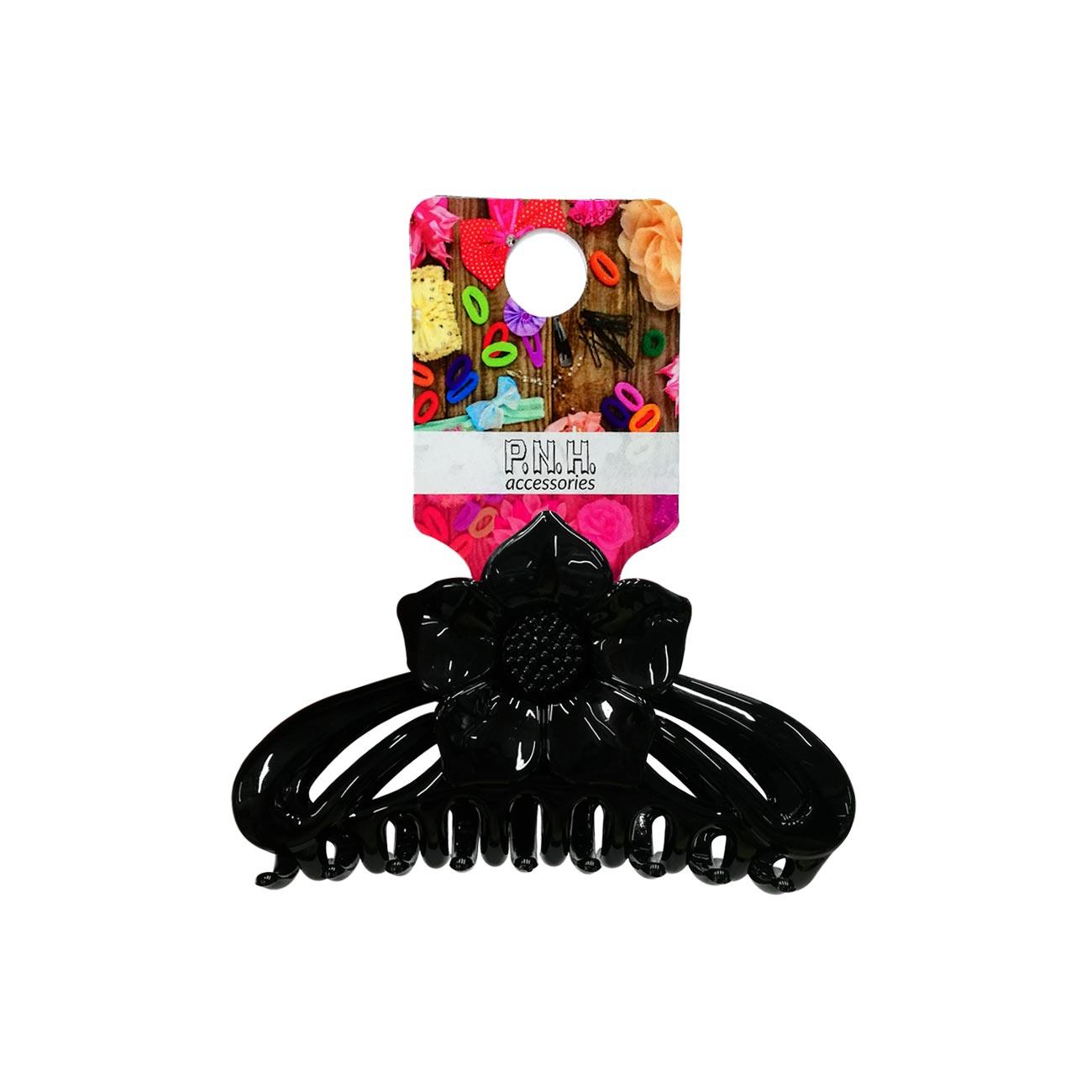 P.N.H. Accessories Flower-Shaped Black Hair Clip - Skin Society {{ shop.address.country }}