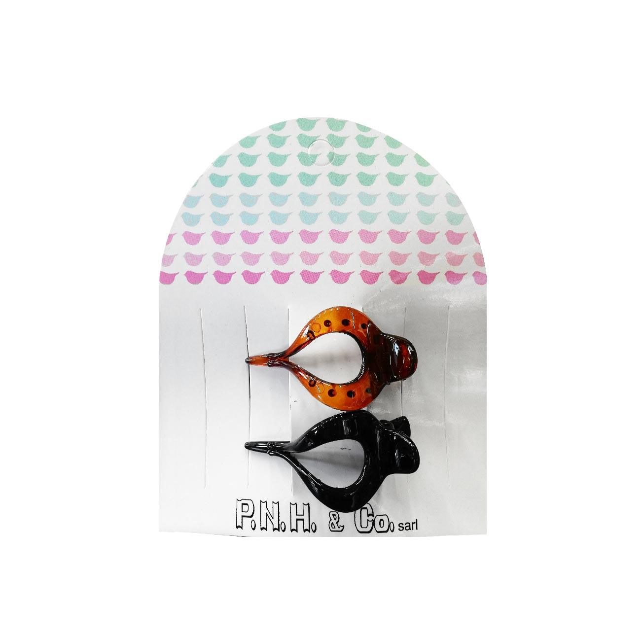 P.N.H. Accessories Hair Clips Black/Brown - Pack of 2 - Small - Skin Society {{ shop.address.country }}