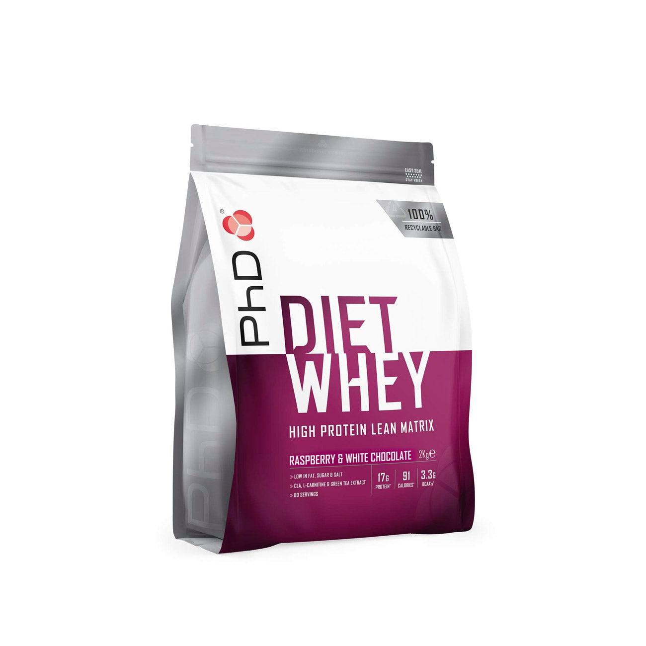 PhD Diet Whey Raspberry & White Chocolate Chocolate - Skin Society {{ shop.address.country }}