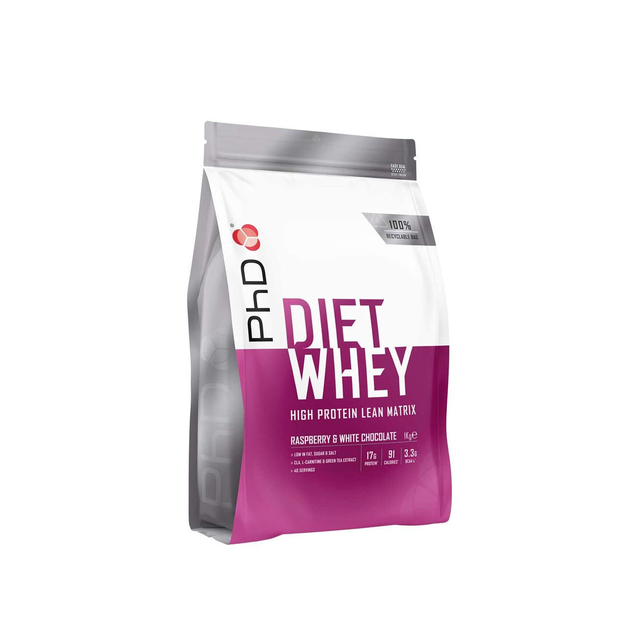 PhD Diet Whey Raspberry & White Chocolate Chocolate - Skin Society {{ shop.address.country }}