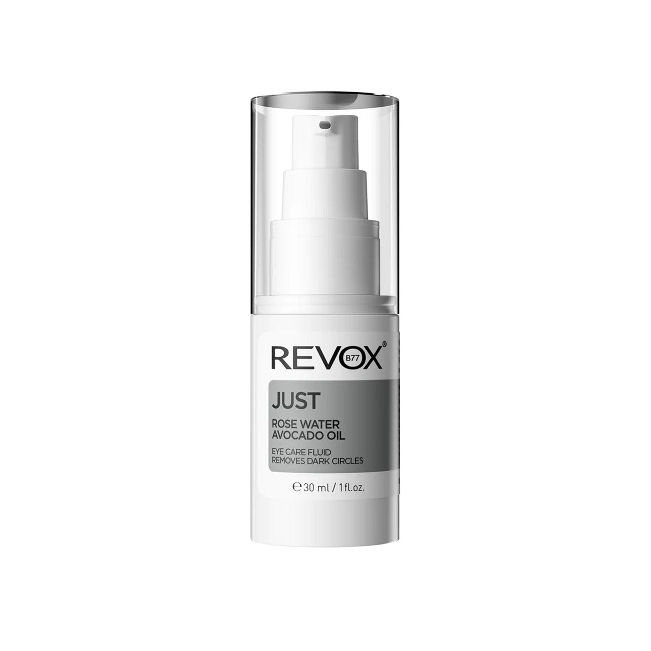 Revox B77 JUST Rose Water Avocado Oil Eye Care Fluid - Skin Society {{ shop.address.country }}