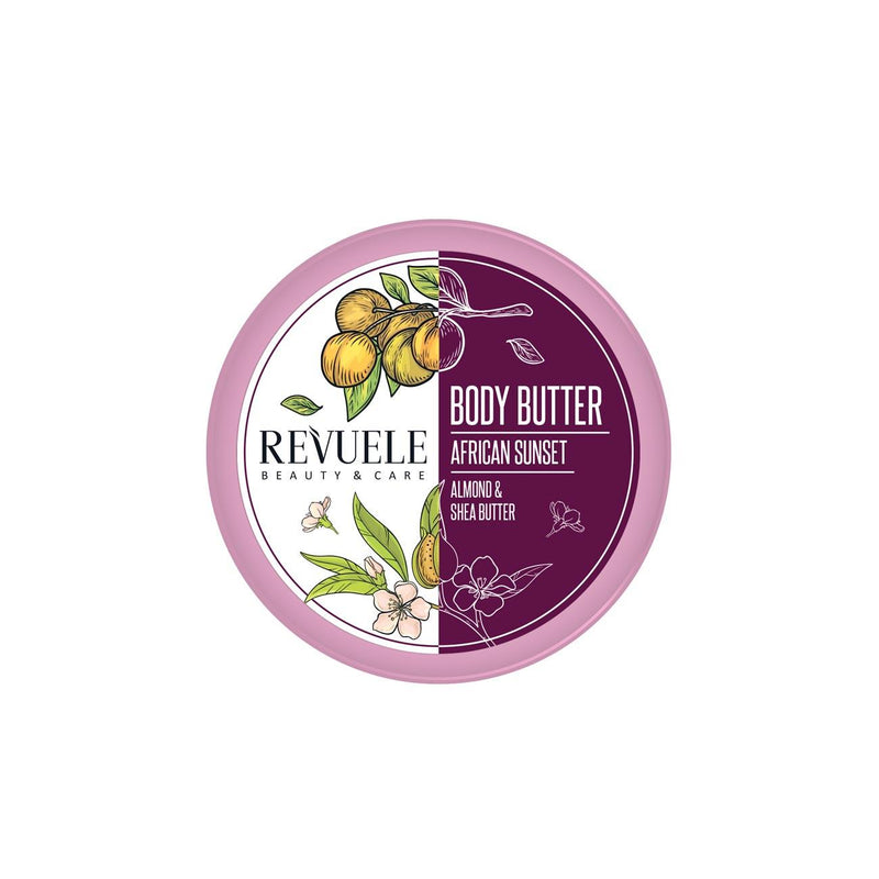 Revuele Body Butter Almond & Shea - African Sunset - Skin Society {{ shop.address.country }}