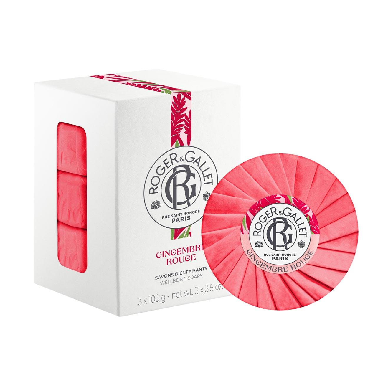 Roger & Gallet Gingembre Rouge Wellbeing Soaps Set - Skin Society {{ shop.address.country }}