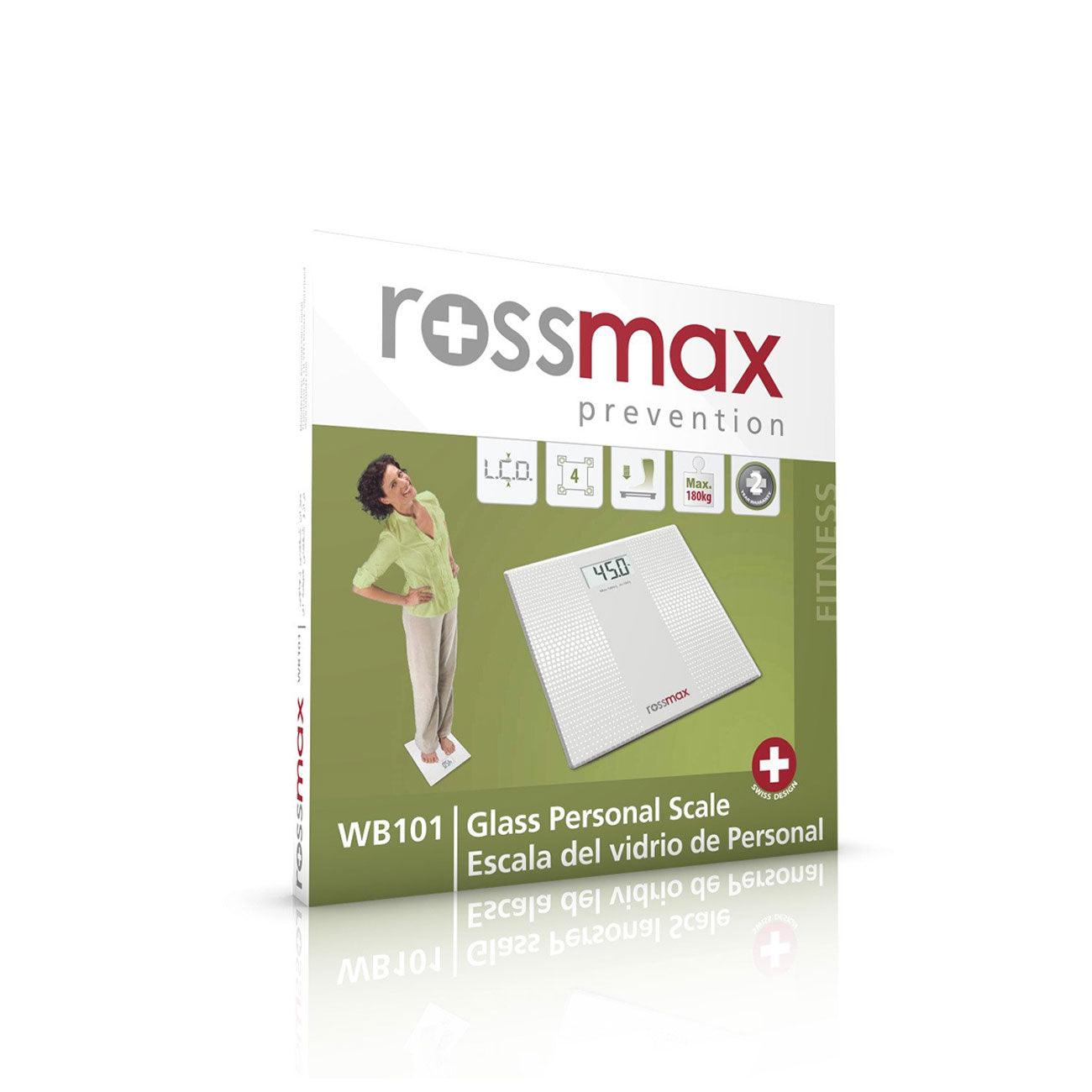 Rossmax WB101 Glass Personal Scale - Super Slim / Electronic - Skin Society {{ shop.address.country }}