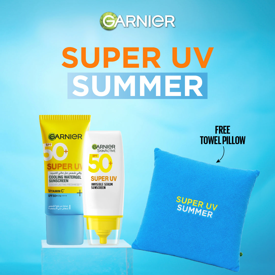 Skinactive Super UV Cooling Water Gel SPF50 & Super UV Invisible Serum Sunscreen SPF50+ Duo