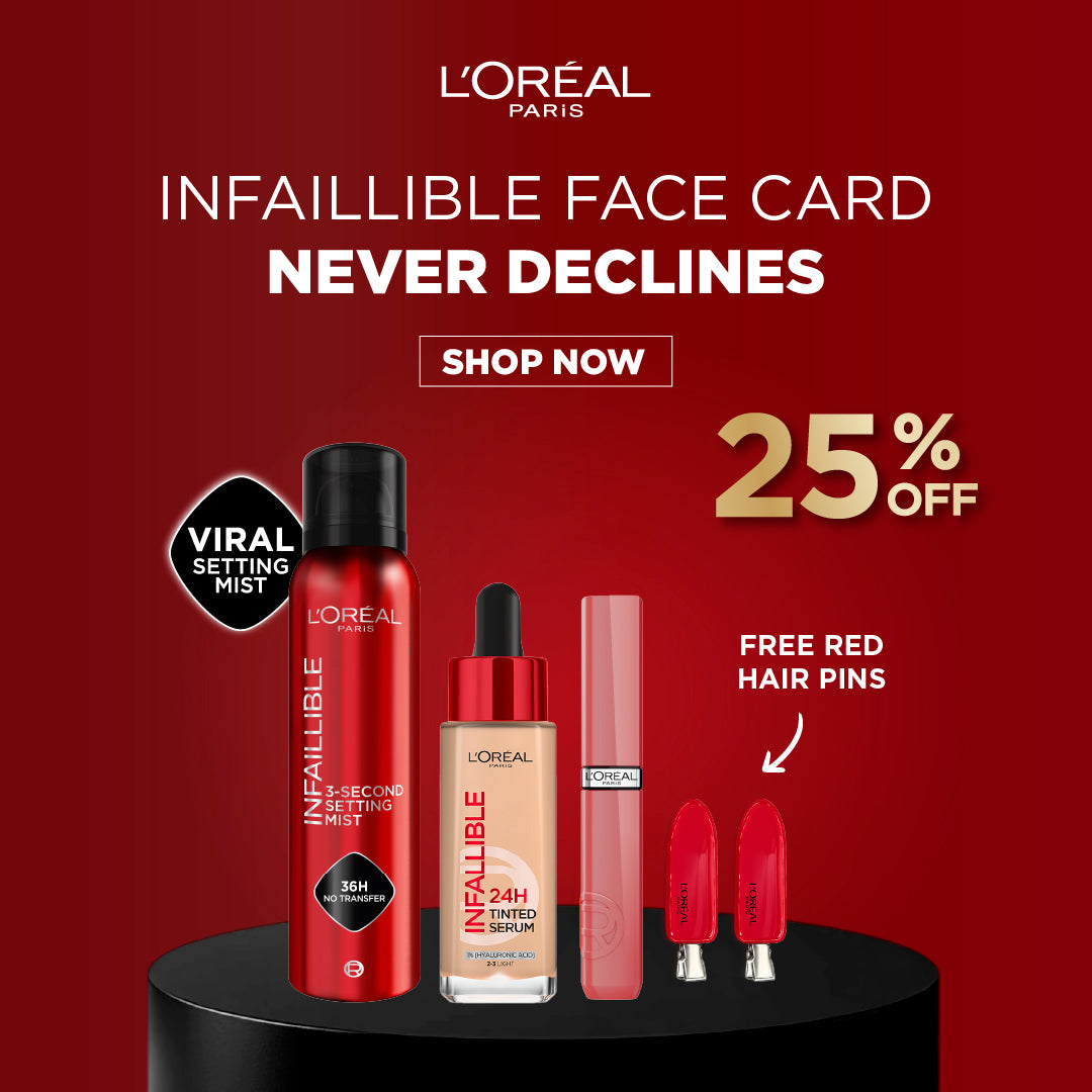 Infallible 3 Seconds Makeup Setting Mist & Infallible 24H Tinted Serum & Infallible Laque Resistance Liquid Lipstick Trio