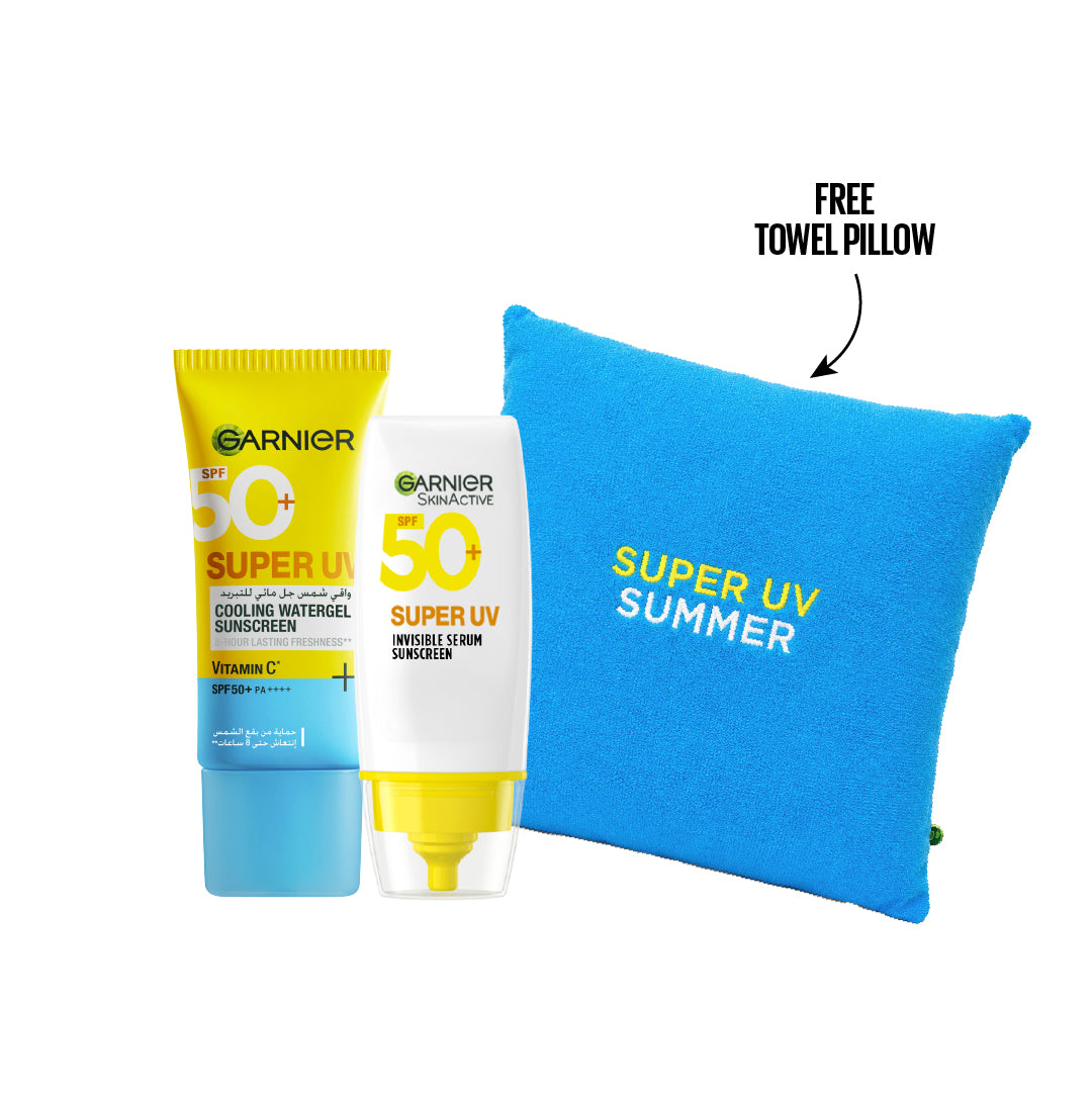 Skinactive Super UV Cooling Water Gel SPF50 & Super UV Invisible Serum Sunscreen SPF50+ Duo