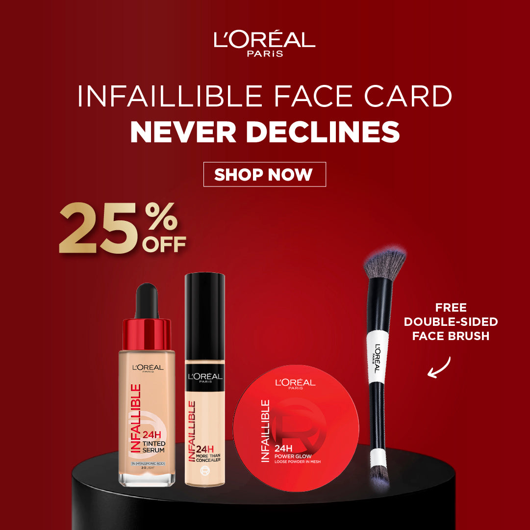Infaillible: 24H Power Glow Loose Powder & Full Wear Waterproof Concealer & 24H Tinted Serum  Trio