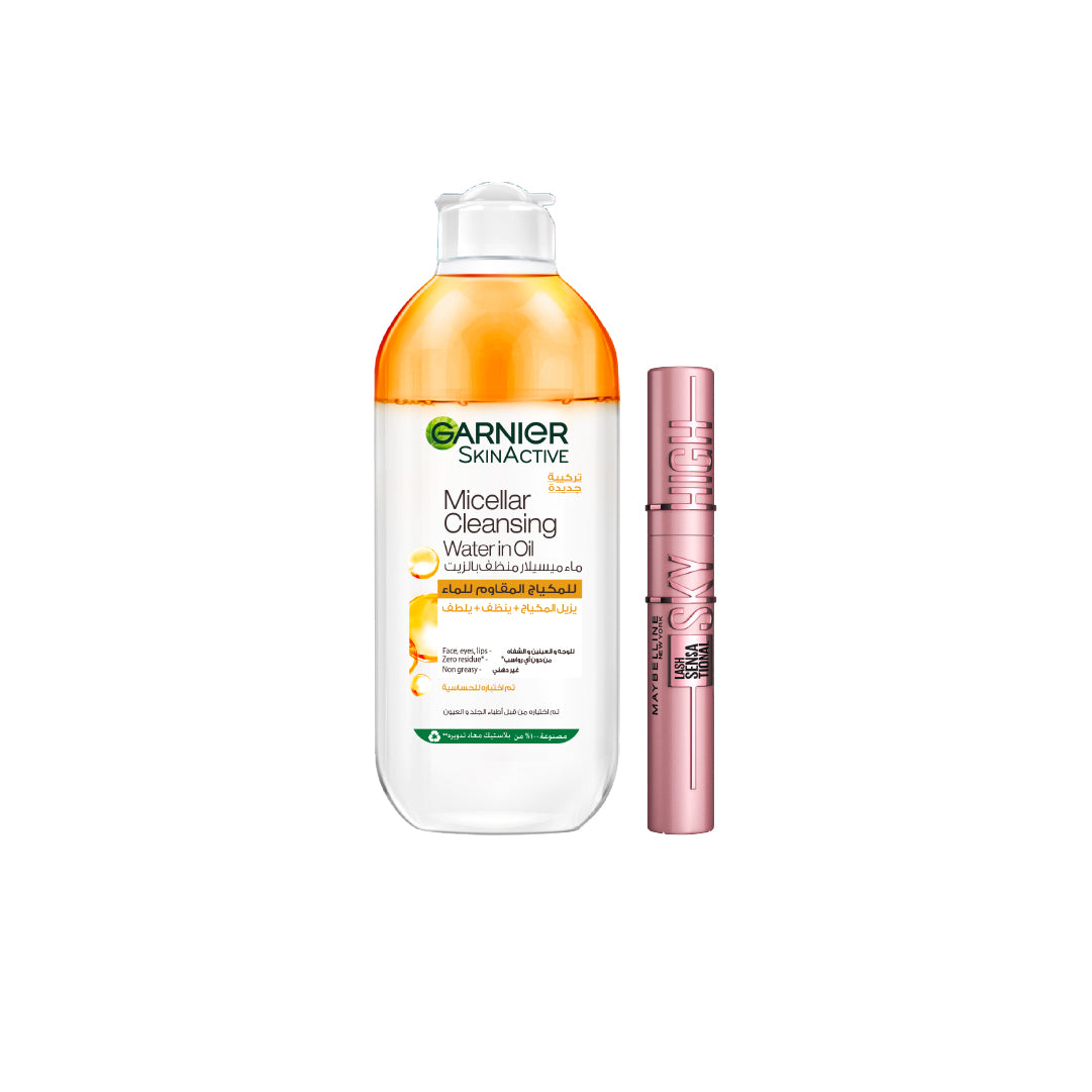 Micellar Water Oil-Infused Makeup Remover & Lash Sensational Sky High Mascara Duo