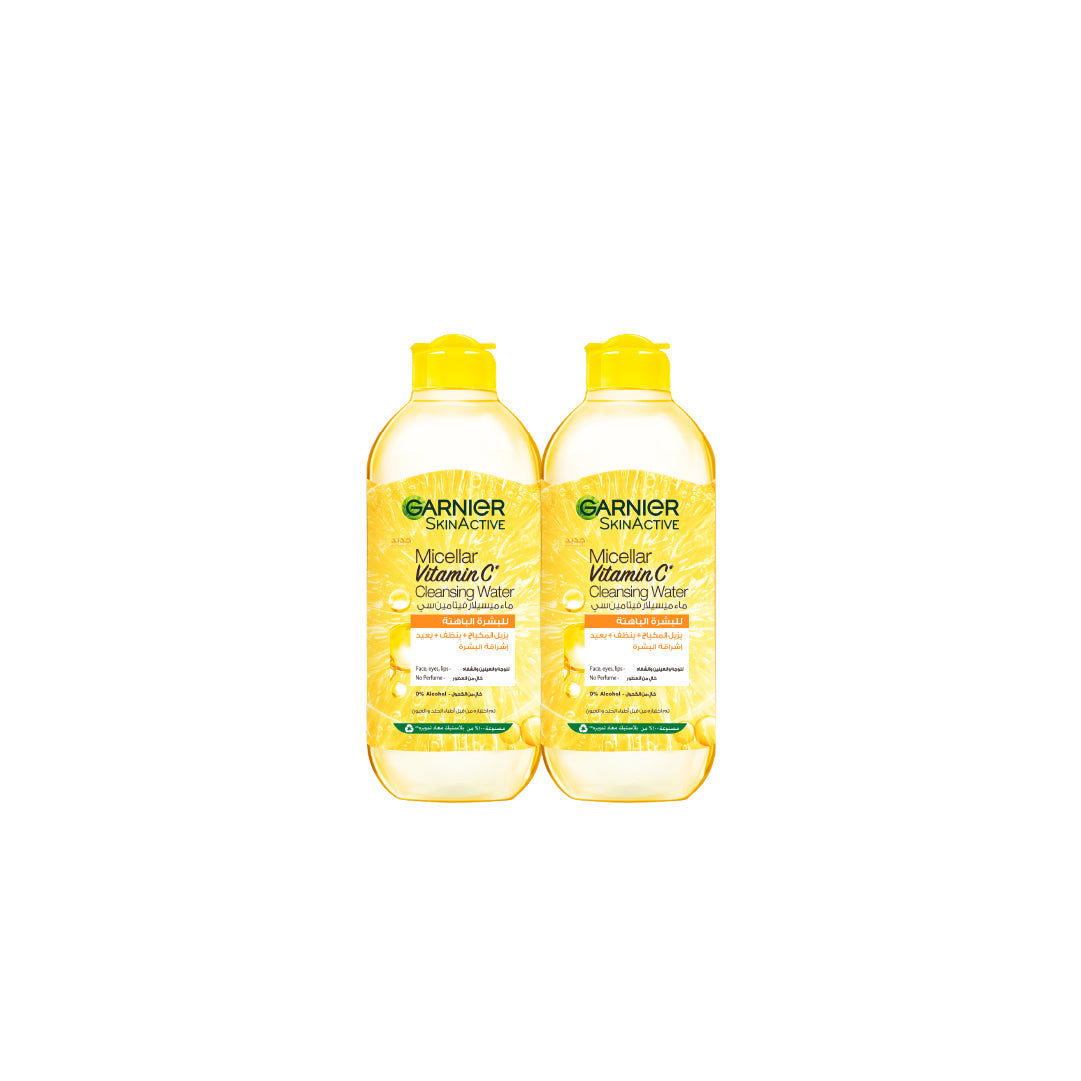 Vitamin C Micellar Water Facial Brightening Cleanser and Makeup Remover Duo
