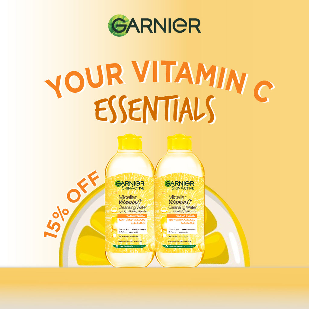 Vitamin C Micellar Water Facial Brightening Cleanser and Makeup Remover Duo