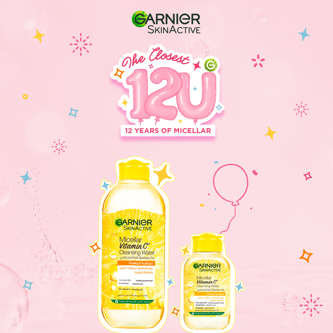 Vitamin C Micellar Water Facial Brightening Cleanser and Makeup Remover Duo