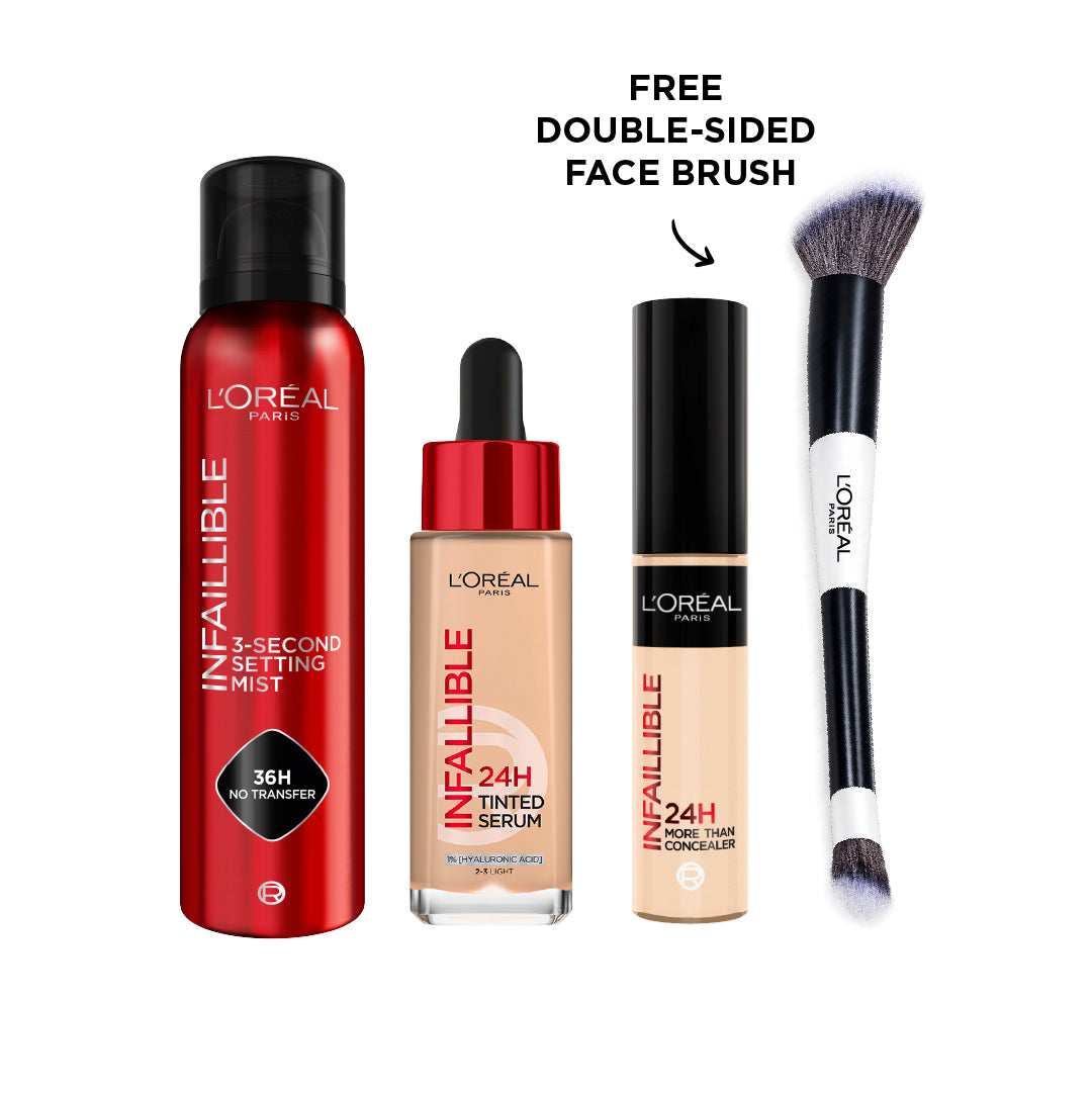 Infallible 24H Tinted Serum & Infallible Waterproof Concealer & Infallible 3 Seconds Makeup Setting Mist Trio