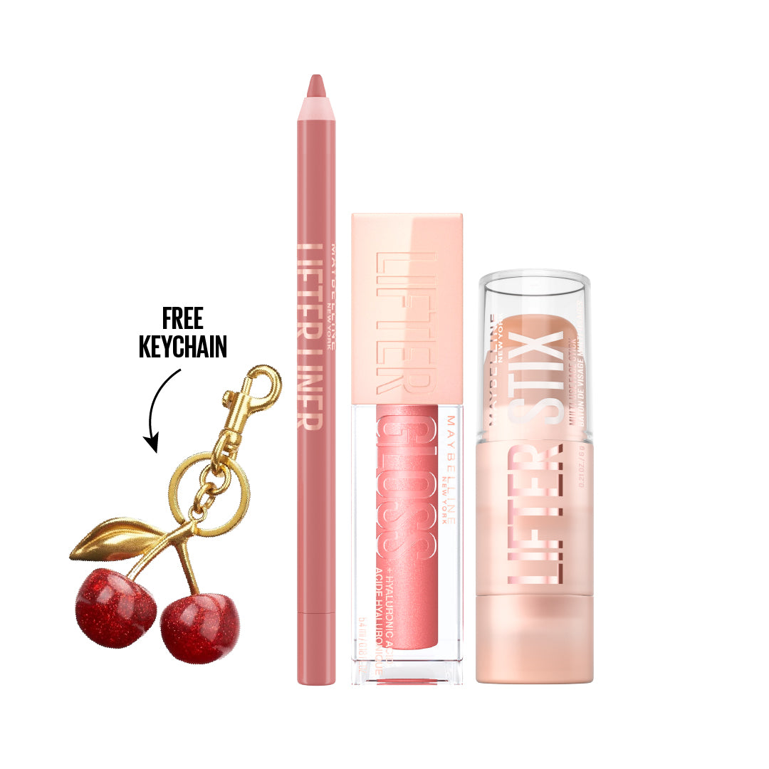Lifter Stix Multi-Use Face Stick & Lifter Gloss Lip Gloss &  Lifter Liner Lip Liner Pencil Trio