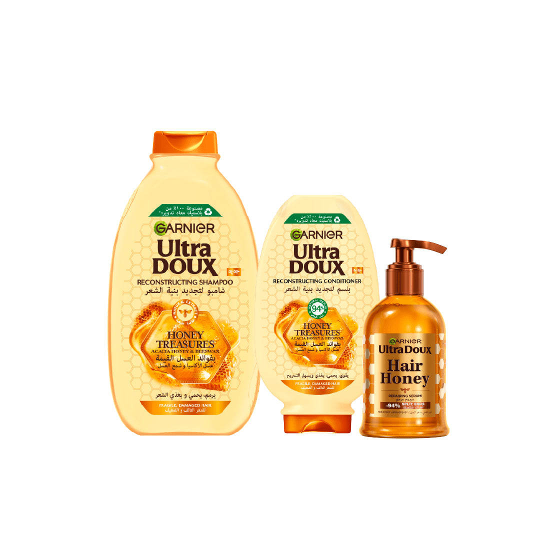 Hair Honey Treasures Trio - Repairing Serum, Shampoo & Conditioner