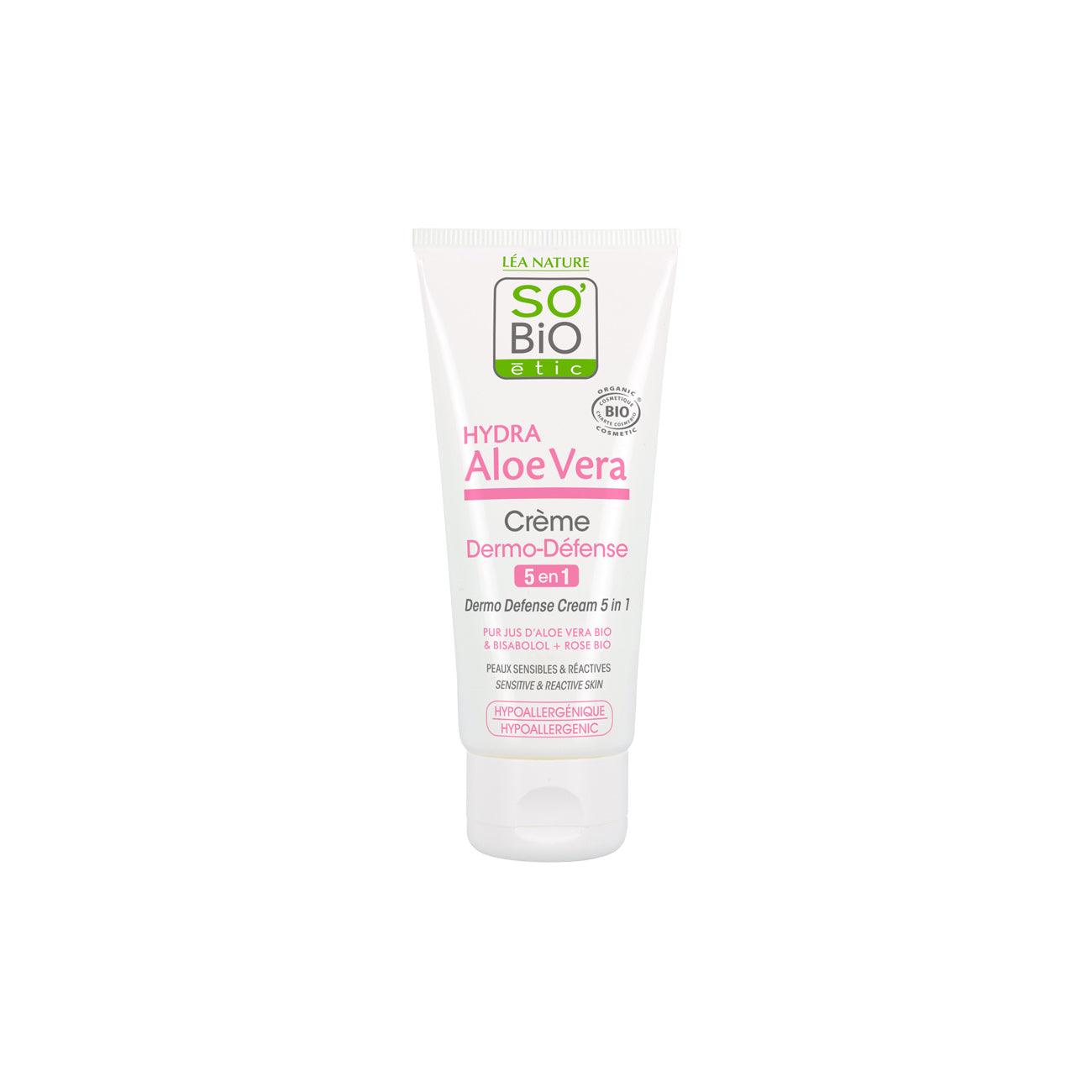 SO' BIO ETIC Hydra Aloe Vera Sensitive Dermo Defense Cream Bio 5in1 - Skin Society {{ shop.address.country }}