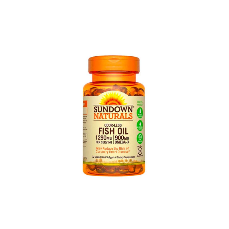 Sundown Naturals Odor-Less Fish Oil 1290mg - Skin Society {{ shop.address.country }}