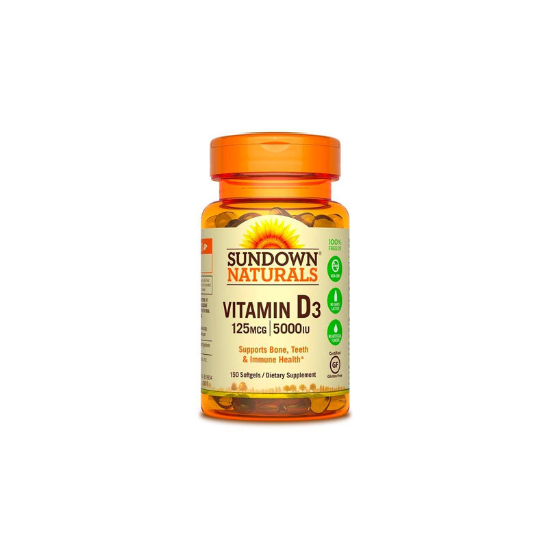 Sundown Naturals Vitamin D3 5000IU - Skin Society {{ shop.address.country }}