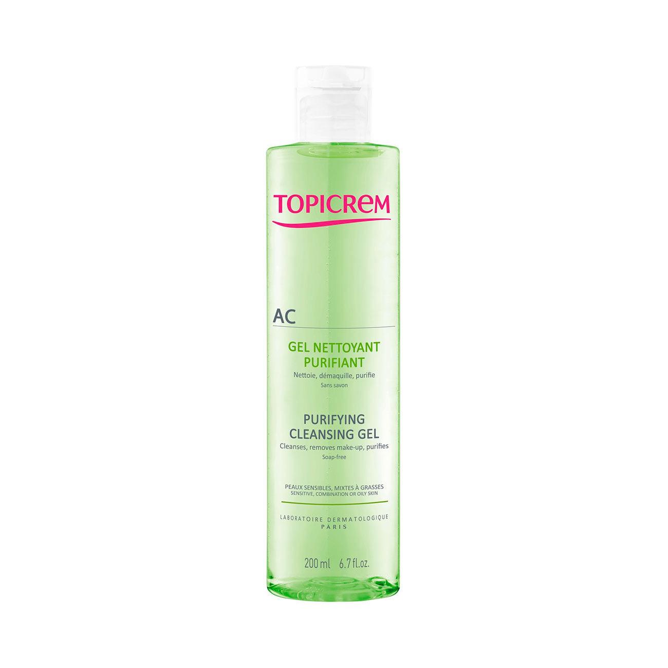 Topicrem AC Purifying Cleansing Gel - Oily and Sensitive Skin - Skin Society {{ shop.address.country }}