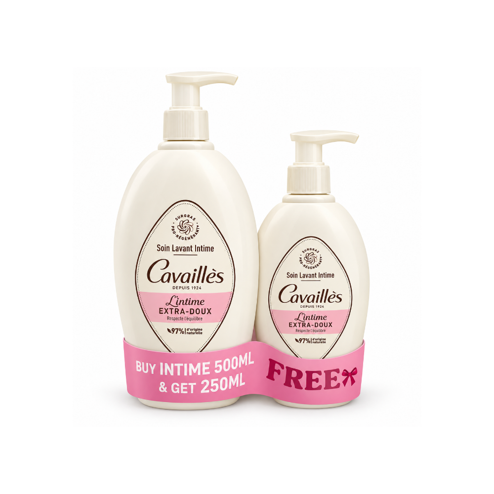 Rogé Cavaillès Extra-Gentle Intimate Cleanser 500ml + Free Extra-Gentle Intimate Cleanser 250ml