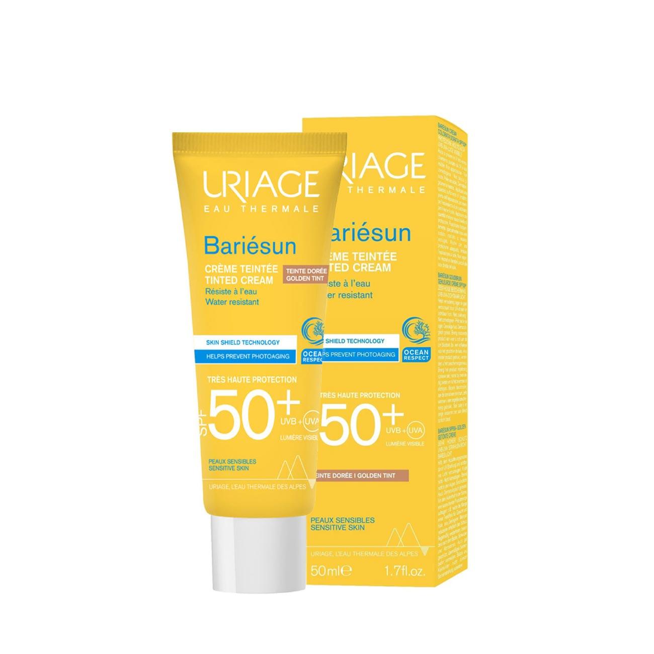Uriage Bariésun Tinted Cream Very High Protection SPF50+ Anti-Shine Texture Ultra-Dry Finish - Sensitive Skin - Skin Society {{ shop.address.country }}