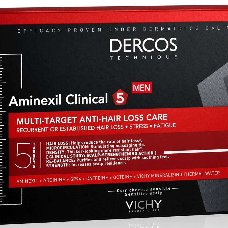 Vichy Dercos Aminexil Clinical 5 Men - 21 Monodoses - Skin Society {{ shop.address.country }}
