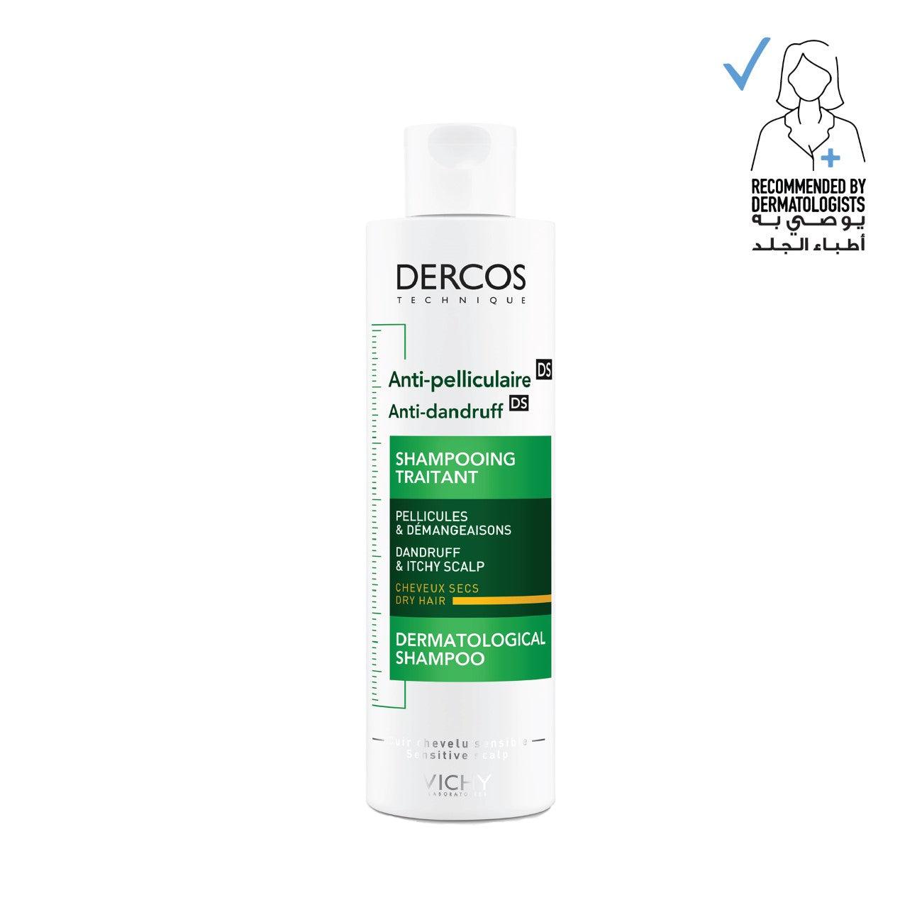 Vichy Dercos Anti-Dandruff DS Advanced Action Shampoo - Dry Hair - Skin Society {{ shop.address.country }}