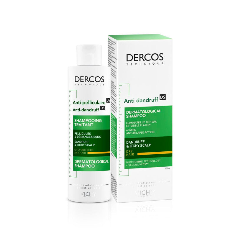 Vichy Dercos Anti-Dandruff DS Advanced Action Shampoo - Dry Hair - Skin Society {{ shop.address.country }}