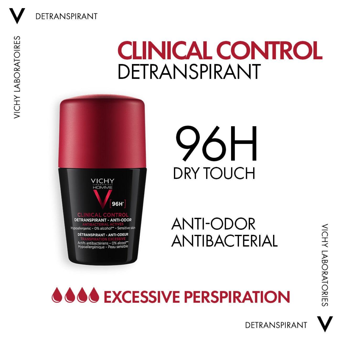 Vichy Homme Deodorant Clinical Control 96H - Skin Society {{ shop.address.country }}