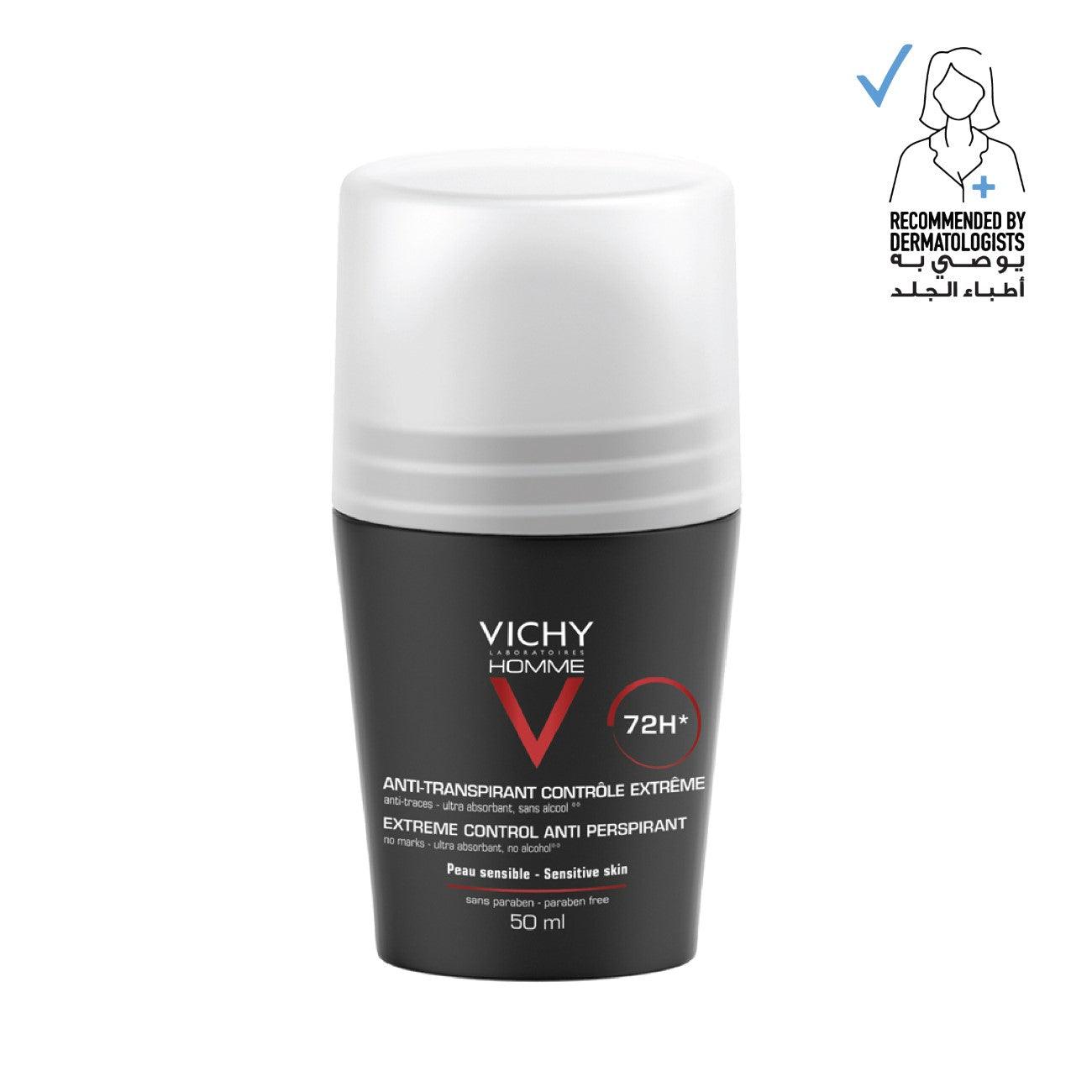 Vichy Homme Extreme Control 72hour Anti-Perspirant Deodorant - Skin Society {{ shop.address.country }}