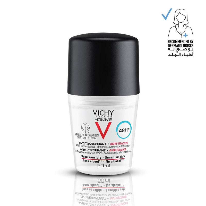 Vichy Vichy Homme 48H Anti-Perspirant Anti-Stains Deodorant - Skin Society {{ shop.address.country }}