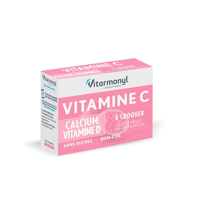Vitarmonyl Vitamine C, Calcium, Vitamine D à Croquer - Skin Society {{ shop.address.country }}