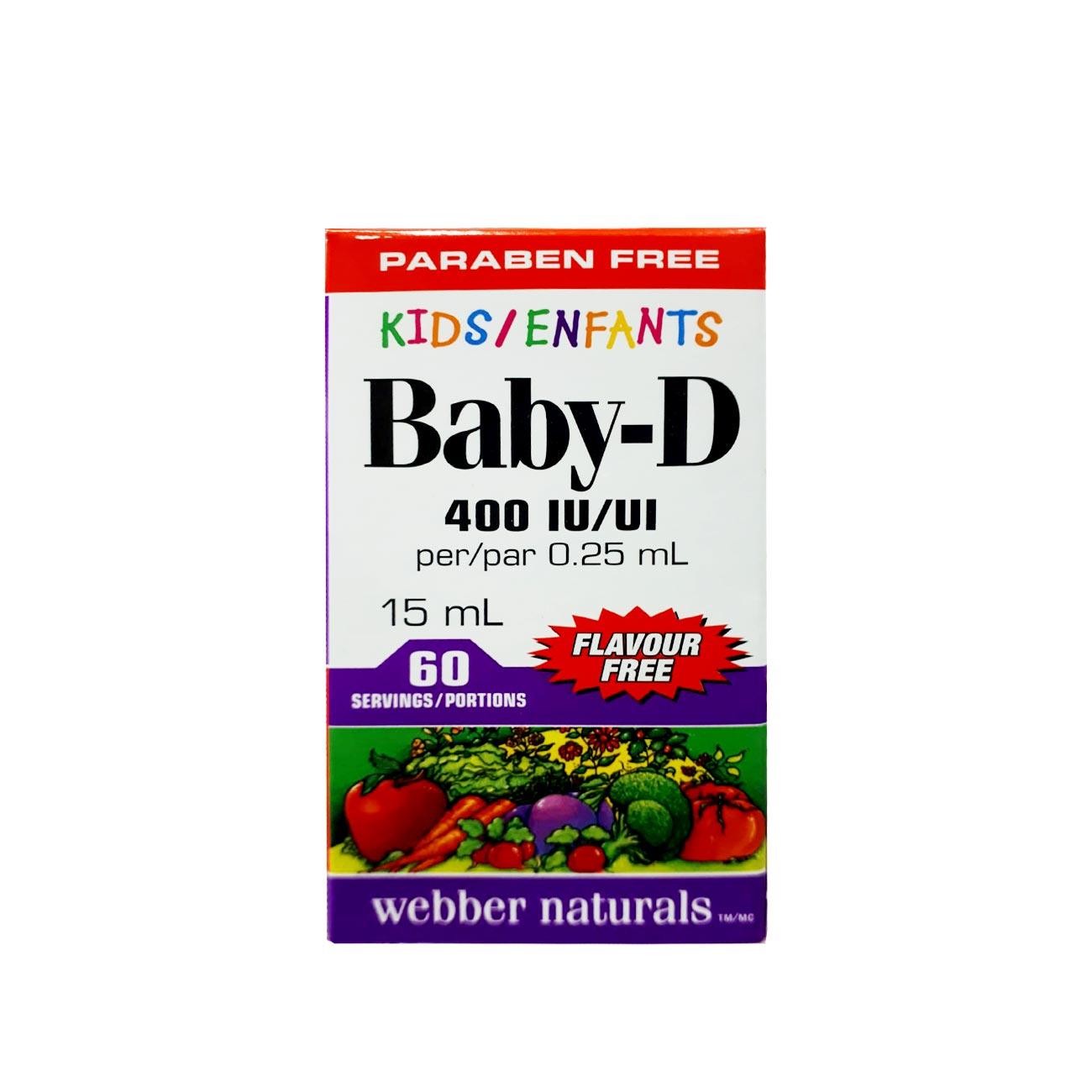 Webber Naturals Daily Sunshine Vitamin Baby D 400iu/00.25ml - Skin Society {{ shop.address.country }}
