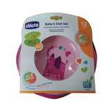 Chicco Baby's Dish Set Pink - 2 Units - Skin Society {{ shop.address.country }}